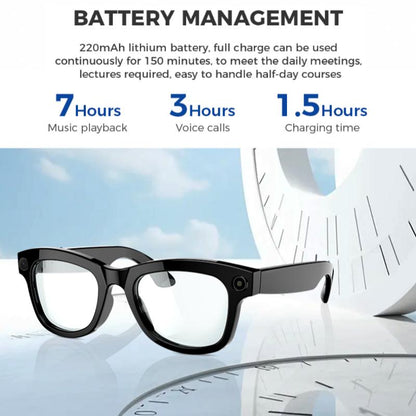 ZIHNIC M01 Intelligent Camera and Video Glasses, Built-In High-Definition Camera, Equipped with Surround Sound Headphones and Speakers,And Have Smart Polarized Lenses That Block Blue Light. They Are Suitable for Daily Activities Such Work and Driving.